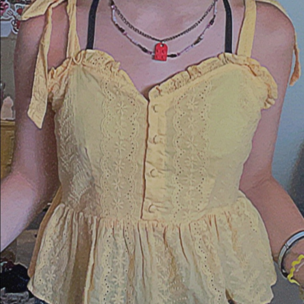 forever 21 yellow dress shirt